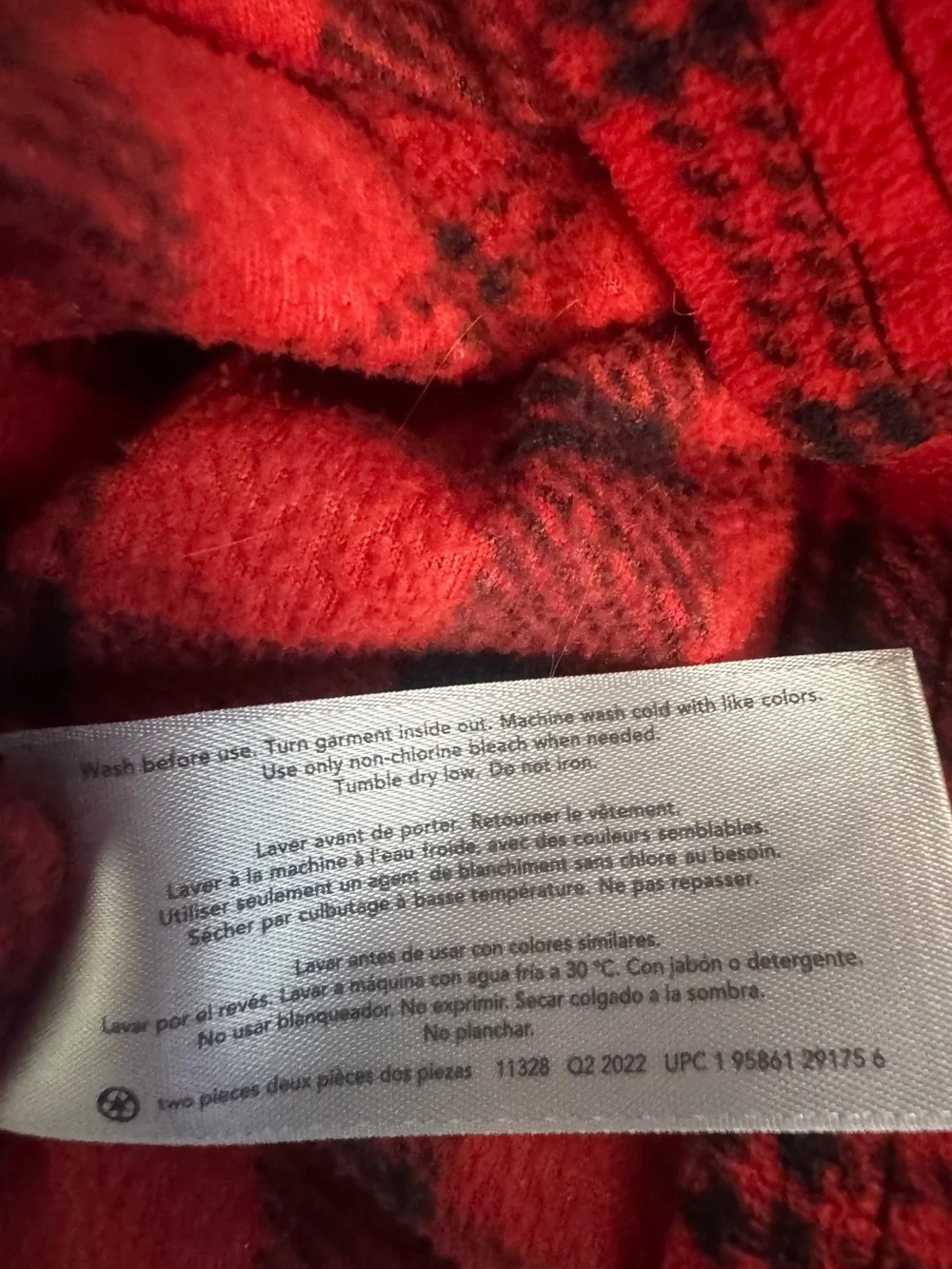 Carter's 12M Red & Black Plaid Sherpa-Trim Pullover Sweater